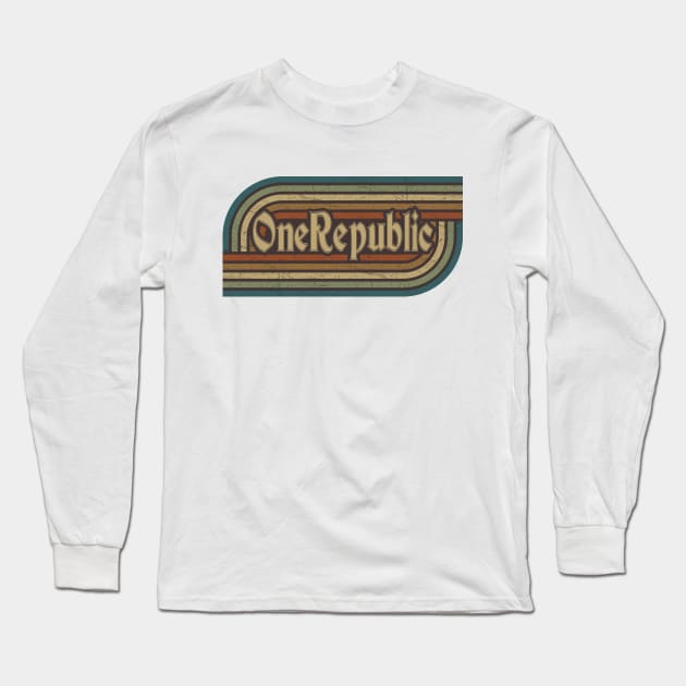 OneRepublic Vintage Stripes Long Sleeve T-Shirt by paintallday